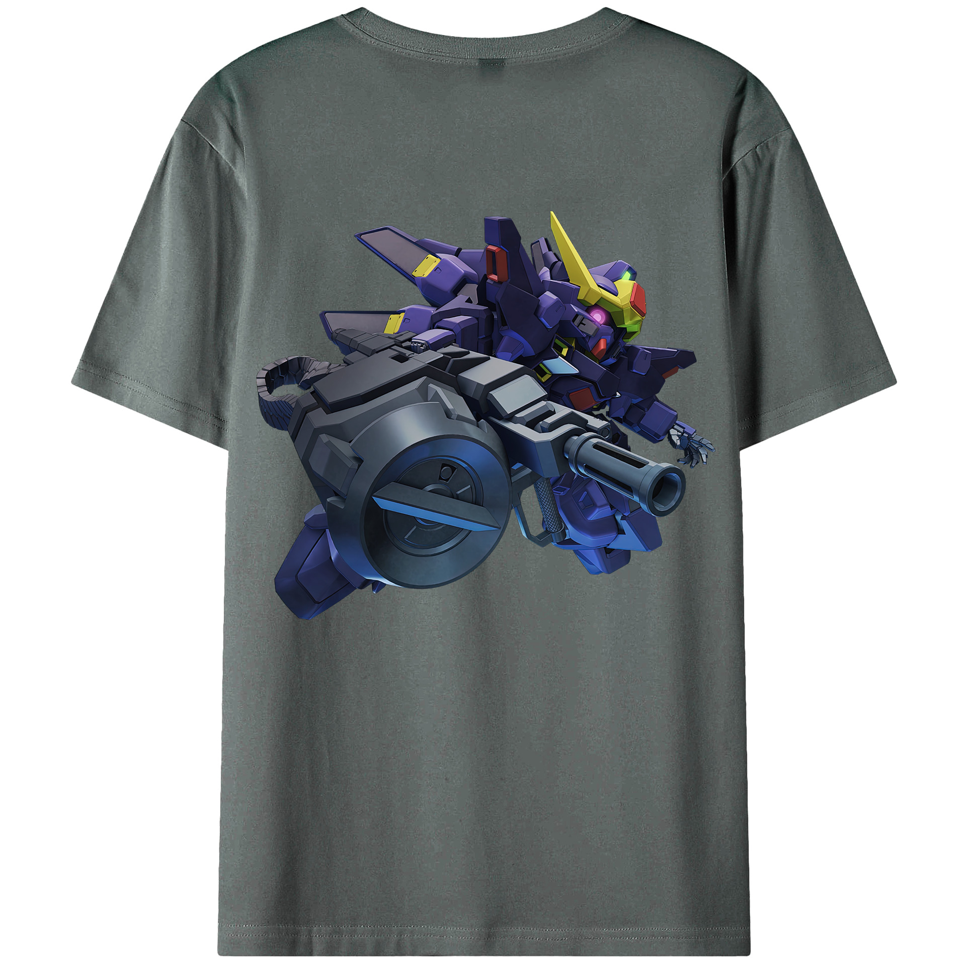 （画像用） 機動戦士ガンダム Mobile Suit Gundam 綿100％ メンズ半袖Tシャツ（バックプリント） 通気性